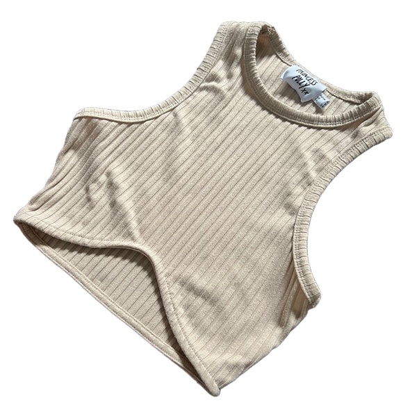 PRINCESS POLLY NUDE TWO PIECE MIDI SKIRT SET “ELLIE SET IN BEIGE” SIZE 2 - Picture 5 of 16